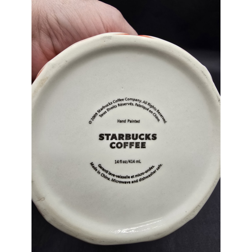 Starbucks Orange Ombre Wide Mouth Coffee Mug/cup. 2009 - Picture 2 of 5